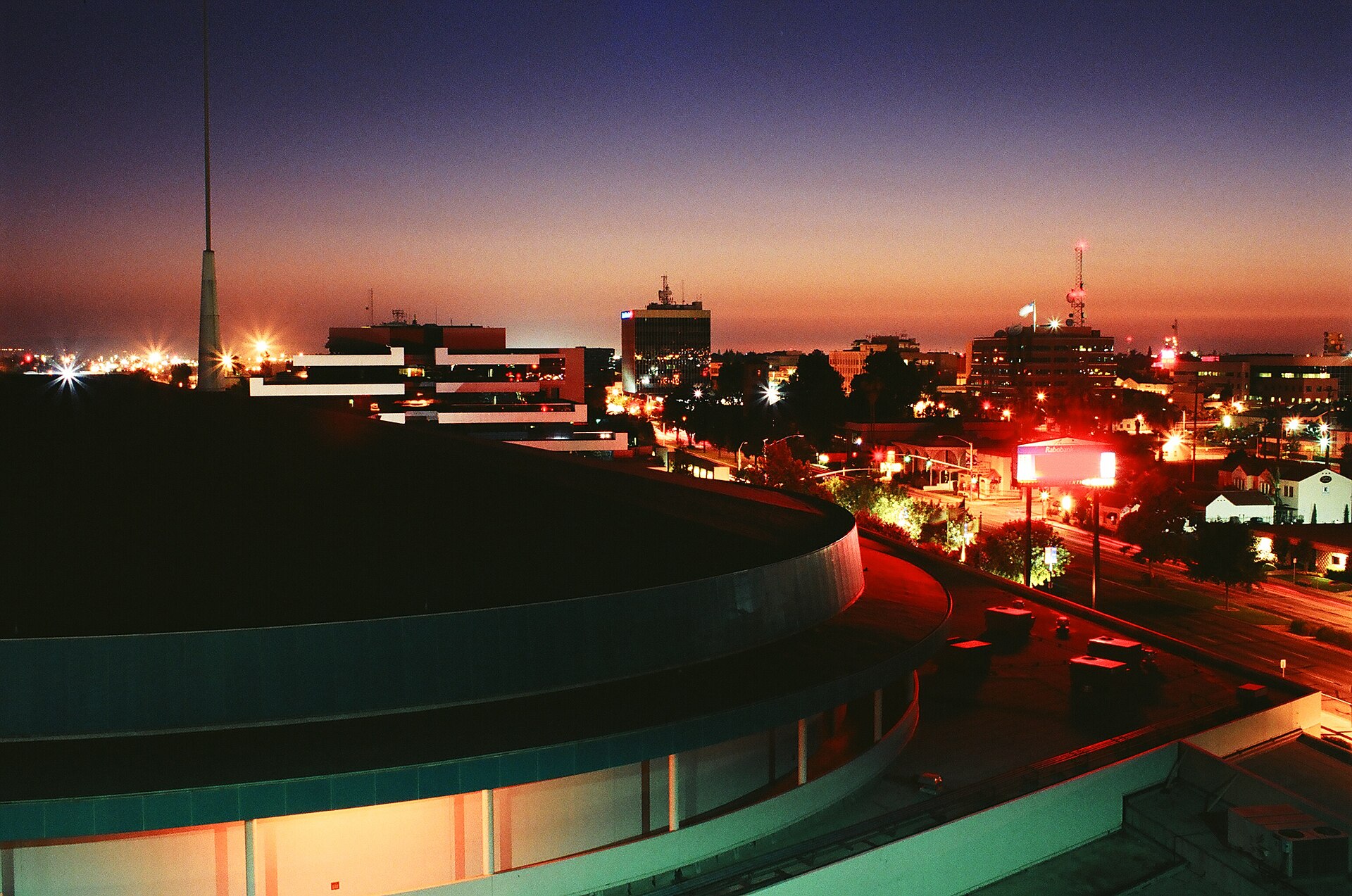 Bakersfield skyline at dusk
