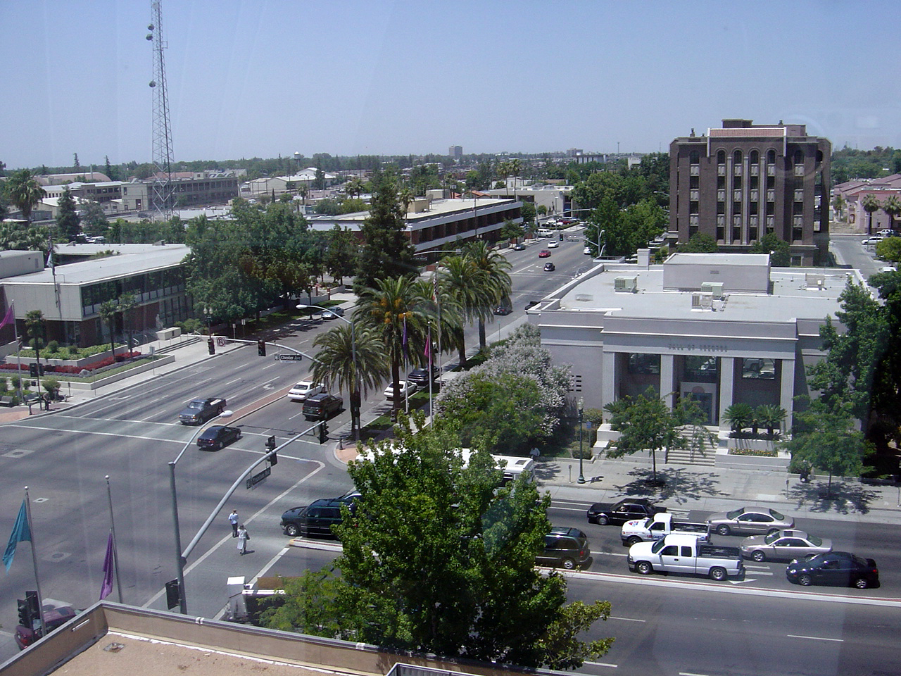 Street and civic buildings in downtown Bakersfield